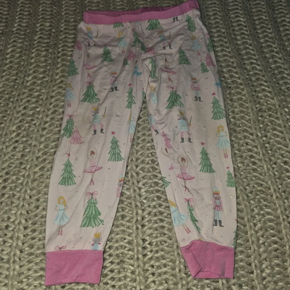 Mud Pie Kids Christmas Pajamas Pink Nutcracker Print Viscose Bamboo Set 12-18M